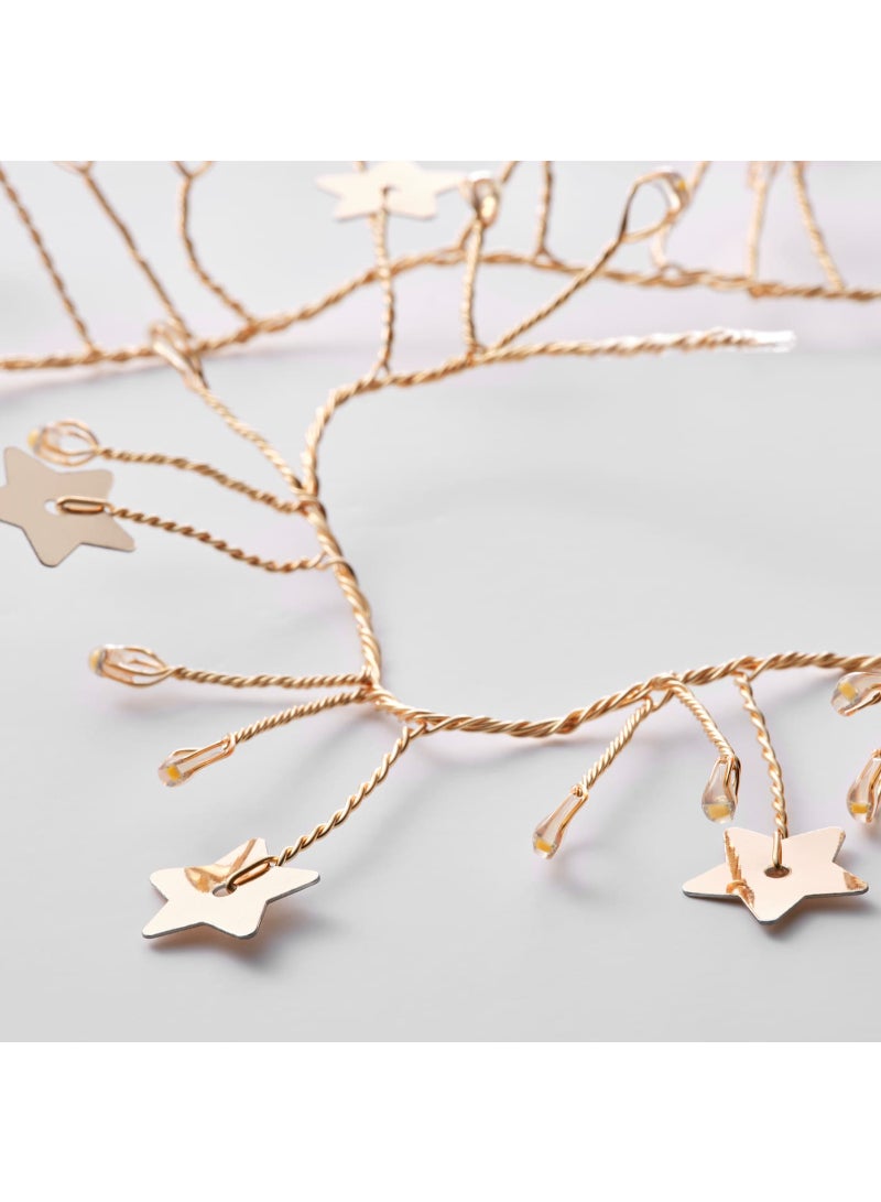 AS SEEN ON TV LED lighting chain with 80 lights battery operated star gold colour 