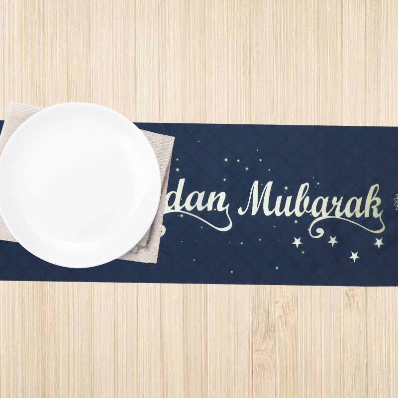 Eid Theme Table Runner Decorative Festival Table Runner Party Tablecloth - Image 1
