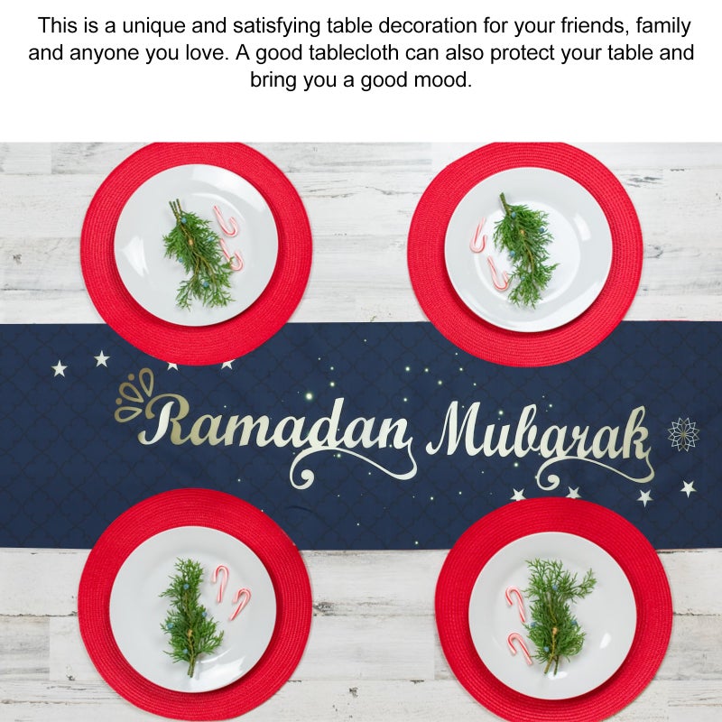 Eid Theme Table Runner Decorative Festival Table Runner Party Tablecloth - Image 4