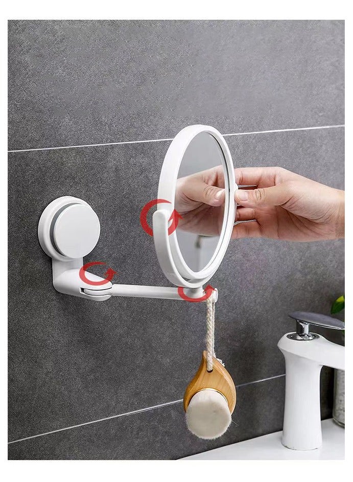 Wall Mounted Makeup Mirror DoubleSide Makeup Mirror with  3X Magnification Swivel Extendable Bathroom Mirror - Image 3