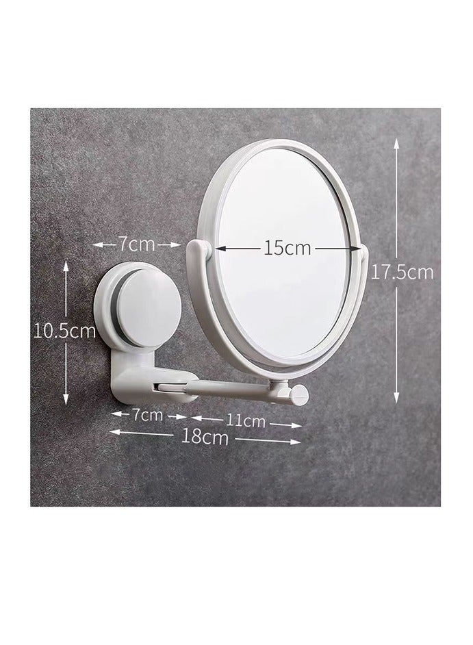 Wall Mounted Makeup Mirror DoubleSide Makeup Mirror with  3X Magnification Swivel Extendable Bathroom Mirror - Image 4
