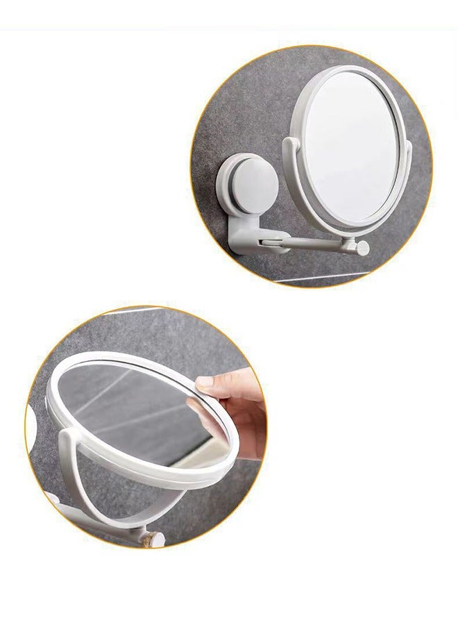 Wall Mounted Makeup Mirror DoubleSide Makeup Mirror with  3X Magnification Swivel Extendable Bathroom Mirror - Image 2