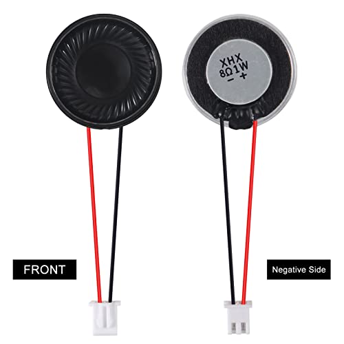 SHUTAO 8Pcs 8 Ohm 1W Speaker 8ohm Round 28mm Loud Speakers Compatible with Small Loudspeaker Audio MP3 MP4 Player Speaker 2Pin - Black - Image 3