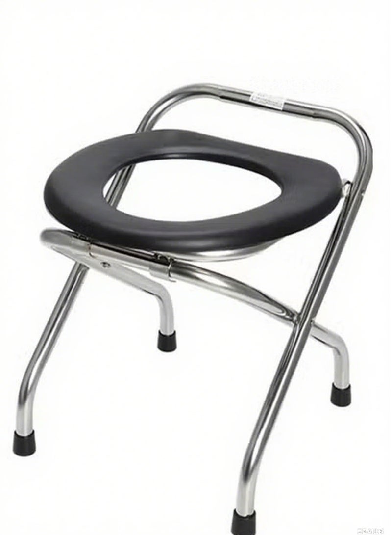 مقعد مرحاض محمول للتخييم من الفولاذ المقاوم للصدأ، كرسي مرحاض للسفر قابل للطي، كرسي مرحاض محمول للتخييم، كرسي مرحاض محمول من الفولاذ المقاوم للصدأ - Image 1