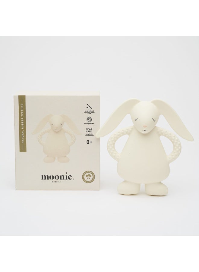 Moonie Natural Rubber Teether Bunny - Cream - Image 3