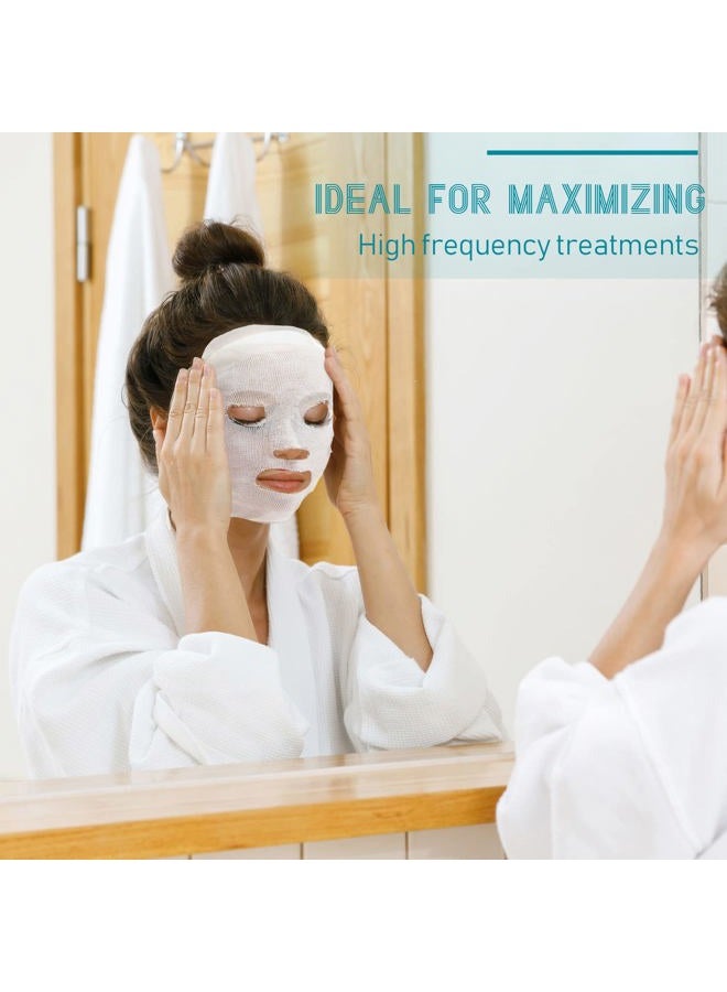 Maitys 150 Pieces Pre-cut Gauze Facial Cotton Beauty Gauze Skin Care Face for Facial Spa, High Frequency (8 x 10 Inch, Round Face Style) - Image 5