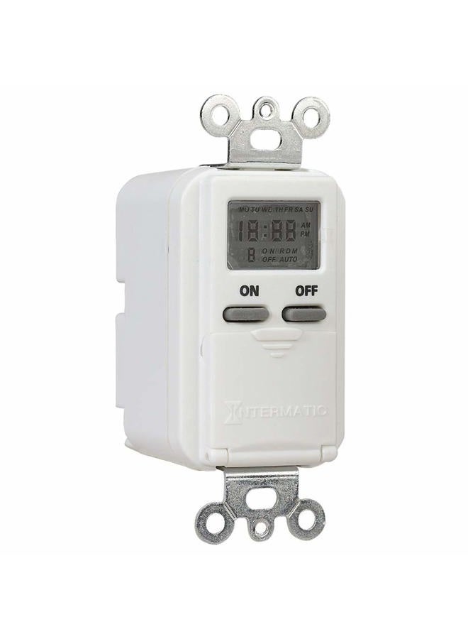 Intermatic EI500WC 7-Day Single-Pole Digital Time Switch, White - Image 3