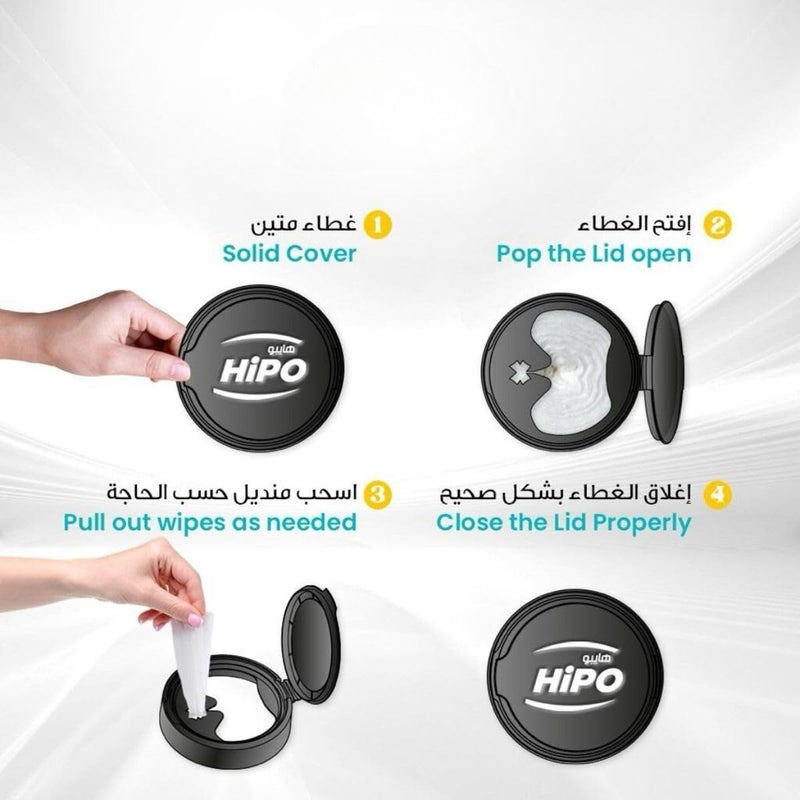هيبو مناديل هاي بو لتنظيف وتلميع الزجاج 50 منديلًا مبللًا، مقاس 15 سم × 20 سم، لون أزرق - Image 5
