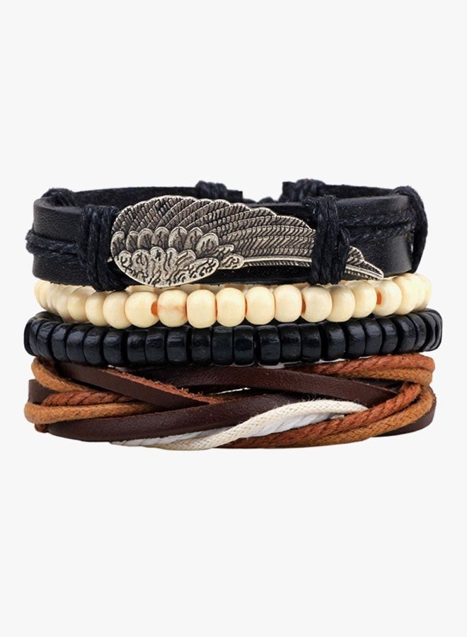 Set of 4 Woven and Beads Bracelet - Image 4