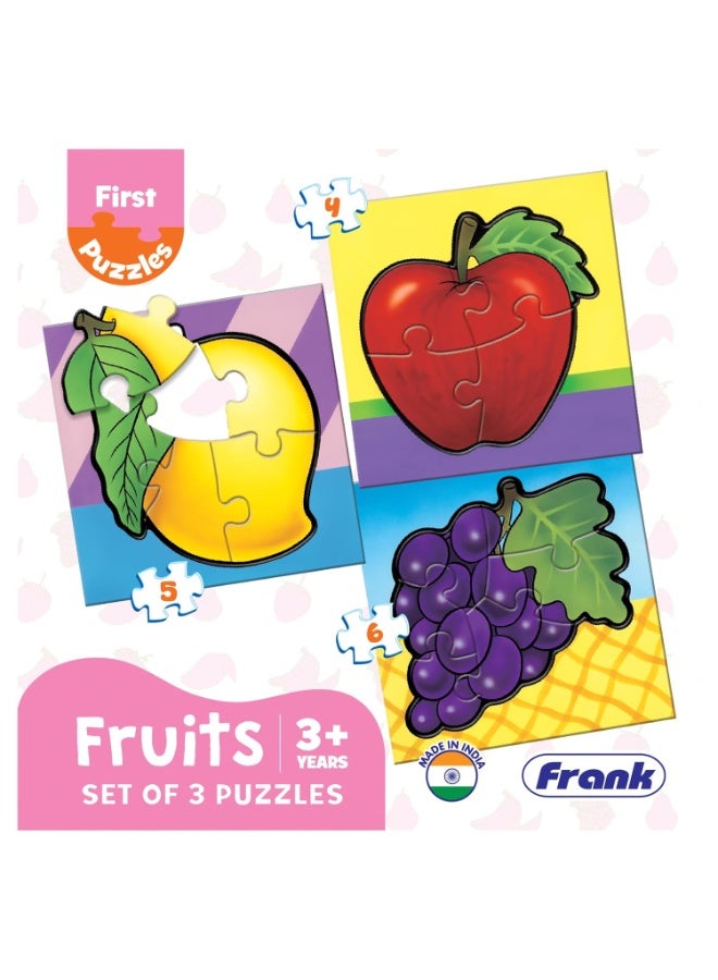 Franks Frank Fruits - A Set of 3 Jigsaw Puzzle for Kids Above 3+ Years - Fun & Challenging Brain Booster Games - Educational Puzzle for Focus and Memory - 10209 - Image 3