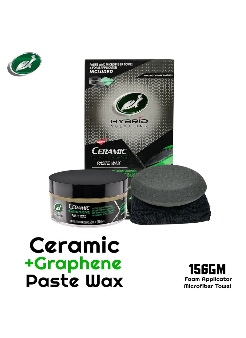 TurtleWax Hybrid Solutions Ceramic And Graphene Paste Wax Kit Paste 156gm Foam Applicator Towel Turtle Wax  - Image 1