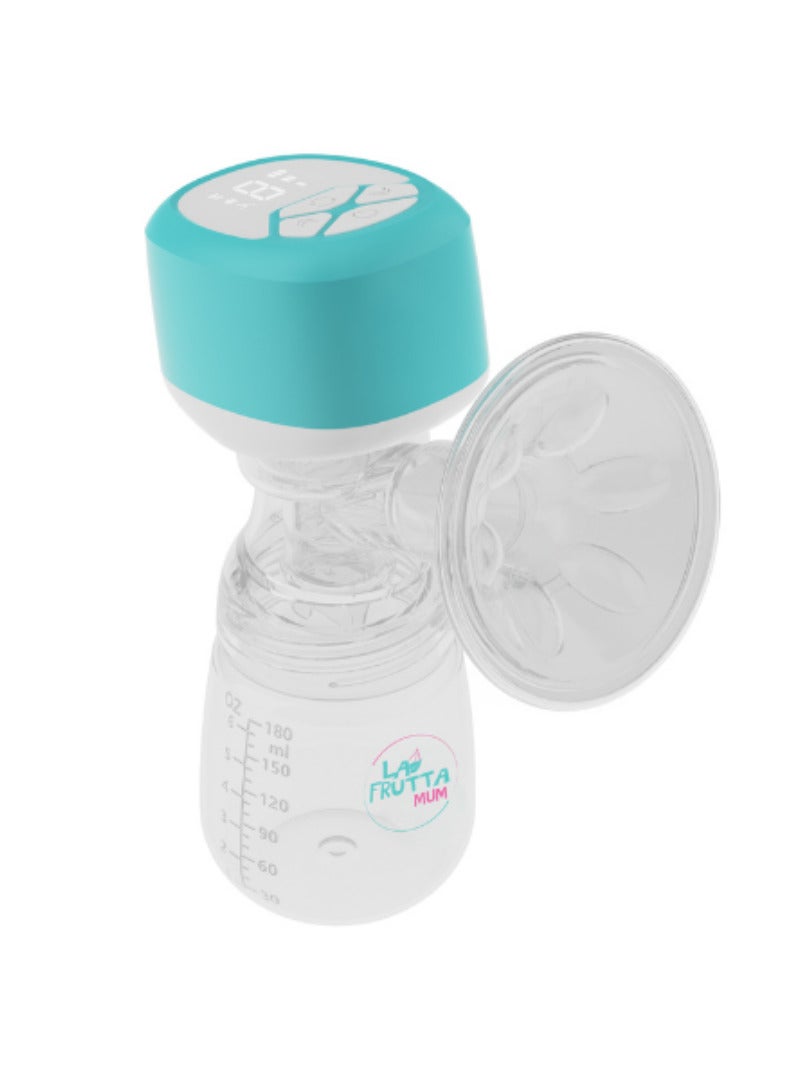 لا فروتا مضخة الثدي الكهربائية La Frutta MUM، زجاجة سعة 180 مل، مضخات ثدي محمولة مضادة للتدفق العكسي، 3 أوضاع و9 مستويات شاشة عرض LED، قابلة لإعادة الشحن عبر USB، فائقة الهدوء وخالية من الألم، تتضمن أكياس تخزين الحليب المجانية. - Image 1
