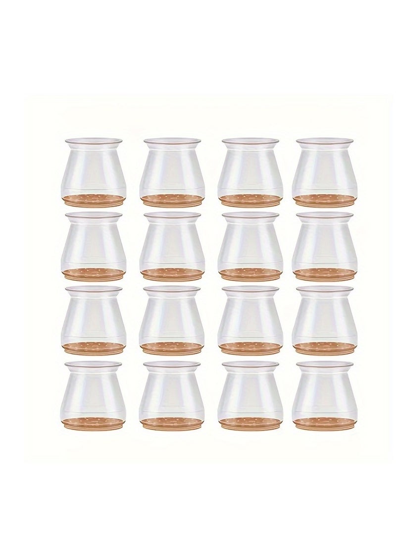 16pcs Chair Leg Protector, Stool Foot Cushion, Chair Foot Cover, Quiet Wear-resistant, Protecting Floor, Table Chair Foot Cover, Board Stool Leg Table Foot Cover, Reduce Noise, Furniture Accessories Round 30mm-45mm - Image 1
