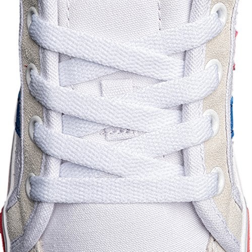 AOMIDI 2 Pair Flat Shoelaces 5/16" for sneakers and converse shoelaces replacements (30" inches (76 cm), White) - Image 2