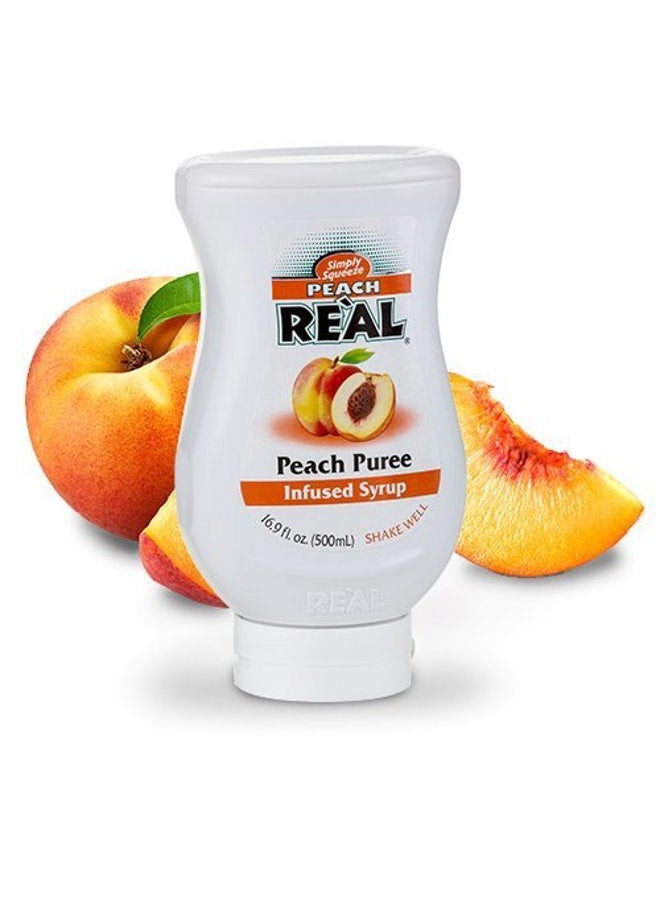 Real Peach Real 16.9 fl. oz. Infused Syrup - Image 2