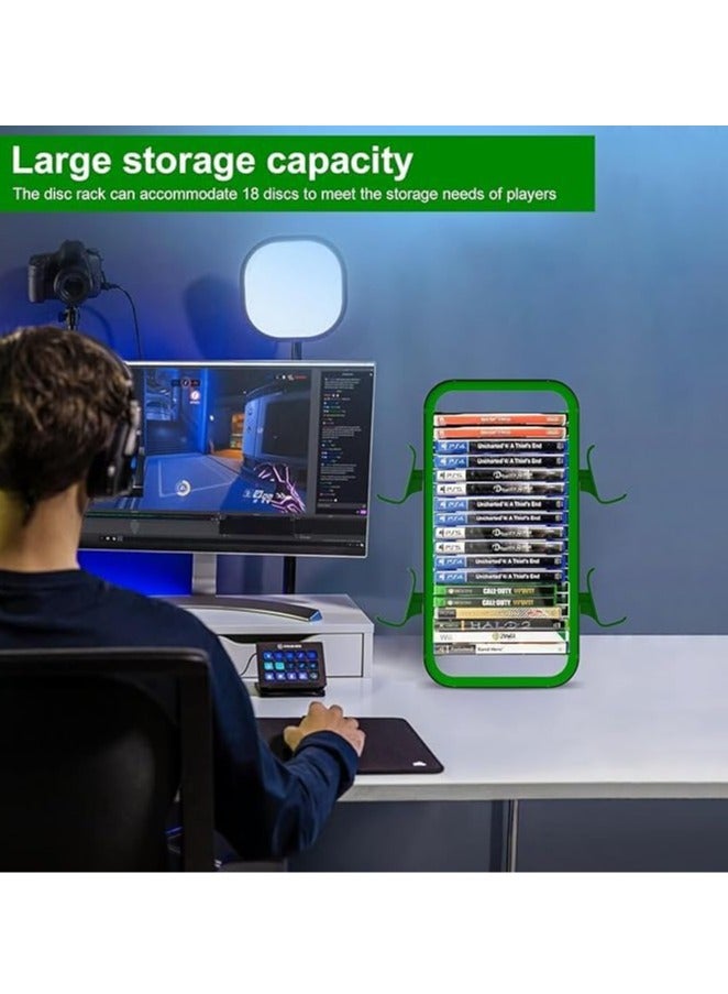استخدم النص العربي لإعادة صياغة العنوان: Jukebox لـ PS5 / PS4 / Xbox One / Xbox 360 / Xbox Series X / S / Switch، مدير قرص بلوراي، 18 لعبة، 4 جرابات (أخضر) - Image 3