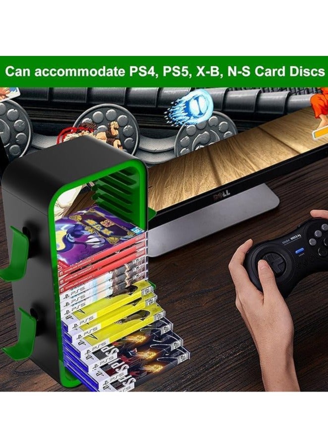 استخدم النص العربي لإعادة صياغة العنوان: Jukebox لـ PS5 / PS4 / Xbox One / Xbox 360 / Xbox Series X / S / Switch، مدير قرص بلوراي، 18 لعبة، 4 جرابات (أخضر) - Image 4