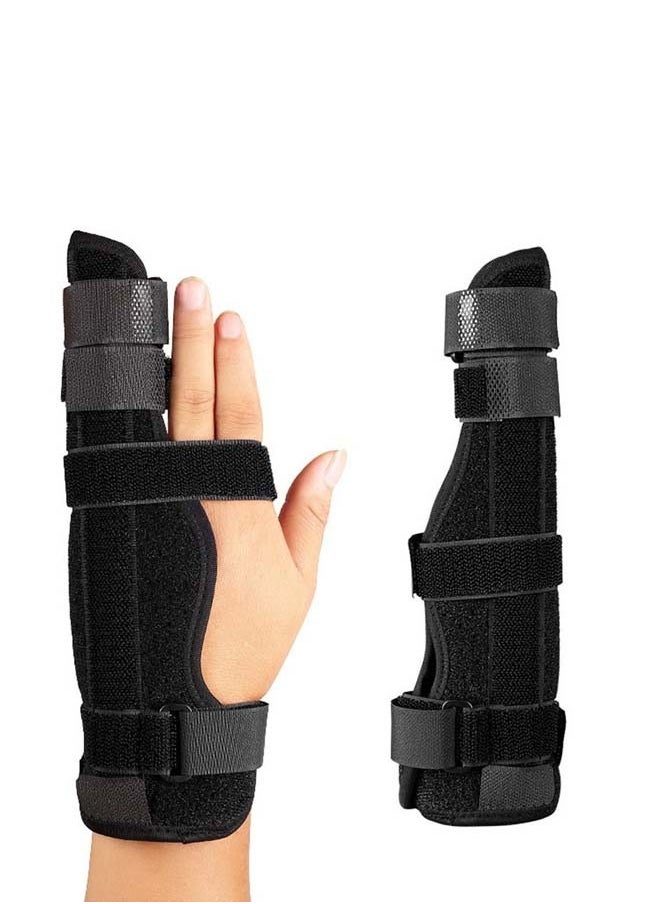 Generic - Boxer Finger Splint and pinky Splint Support for Trigger Finger boxer's Fracture Finger Fracture Tendonitis Metacarpal Fracture Sprains Fits Both Left and Right HandM Size - Image 1