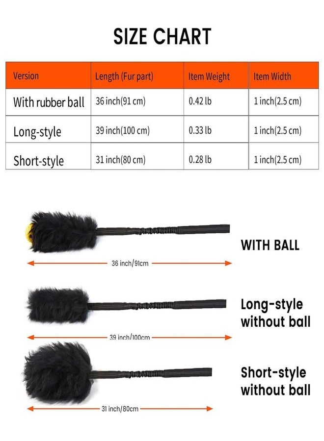 HOWGO Dog Rope Toy,Dog Bungee Chaser Toy 100% Sheepskin,Sheep Smell Tug Toy for All Breeds (Black, Short Without Ball) - Image 3