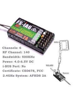 Flysky Youngrc Flysky Fsia6 Receiver 2.4G 6Ch Remote Control Receiver With Double Antenna Compatible Fsi4 I6 I10 Gt2E Gt2F Gt2G Transmitter Rc210 (Fsia6 Receiver)  - Image 2