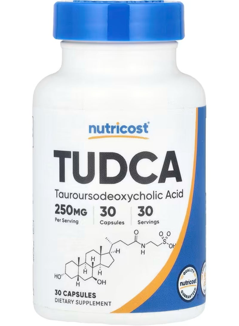Nutricost, TUDCA, 250 mg, 30 Capsules - Image 1
