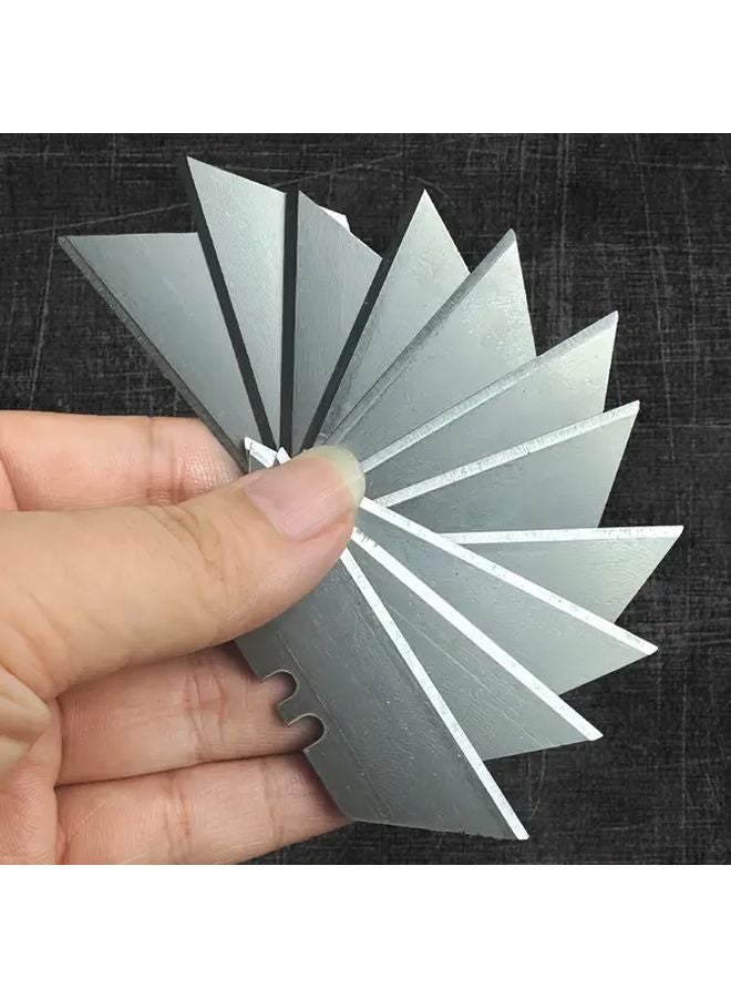50Pcs Heavy Duty Trapezoid Art Replacement Blades Hardened Steel Scraping Box Cutter - Image 5