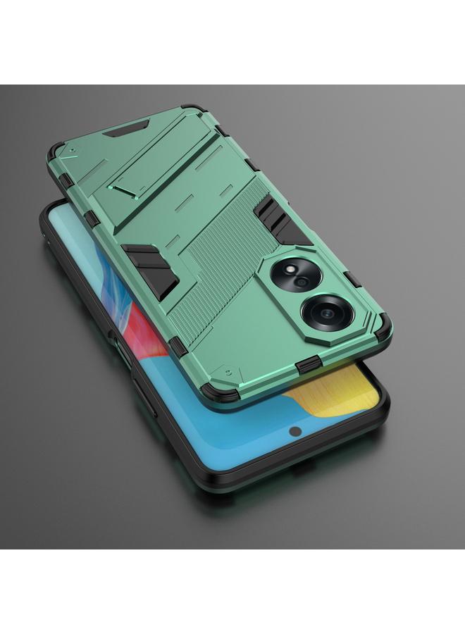 S-TOP Case For OPPO A58 4G Global Punk Armor 2 in 1 PC + TPU Phone Case with Holder - Image 2