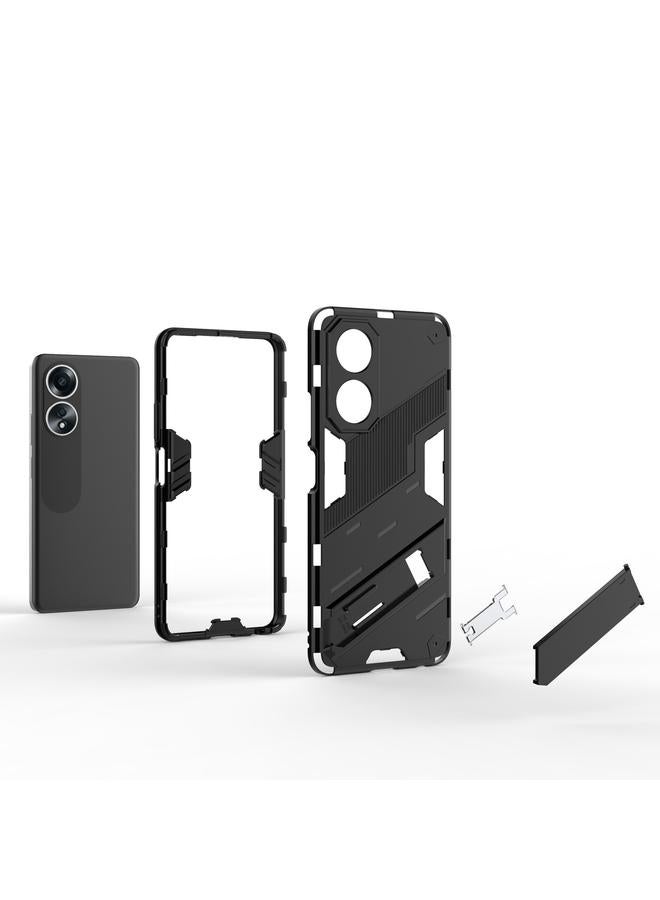 S-TOP Case For OPPO A58 4G Global Punk Armor 2 in 1 PC + TPU Phone Case with Holder - Image 5