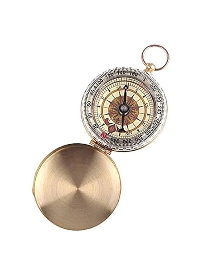 Green Tiger Classic Pocket Watch Style Bronzing Antique Camping Compass