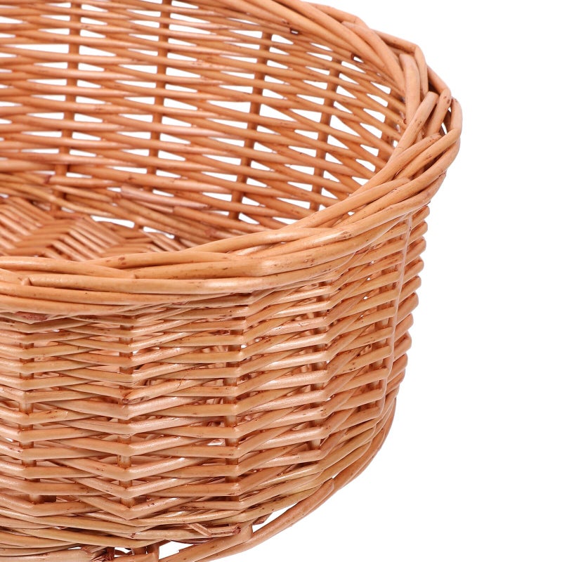 Handwoven Rattan Fruit Bread Basket 29x21x9cm Large Kitchen Storage Display - Image 4