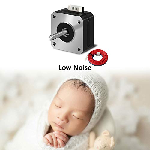 iMetrx 1PCS Nema 17 Stepper Motor 42-23 3D Printer Extruder Motor 17HS4023 DC 1A-4.1V 2 Phase 4 Wires 1.8 Degrees with 39.3 inch Cable for Creality CR-10 10S Ender 3D Printer/CNC extruder and Y-axis - Image 3