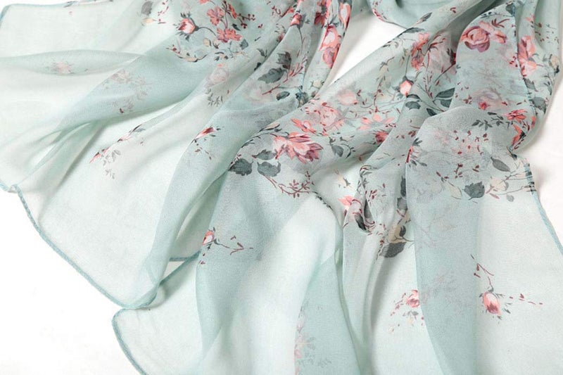 Acotavie Scarfs for Women Lightweight Fashion Scarves Print Floral Pattern Scarf Shawl Wraps (C05) - Image 3