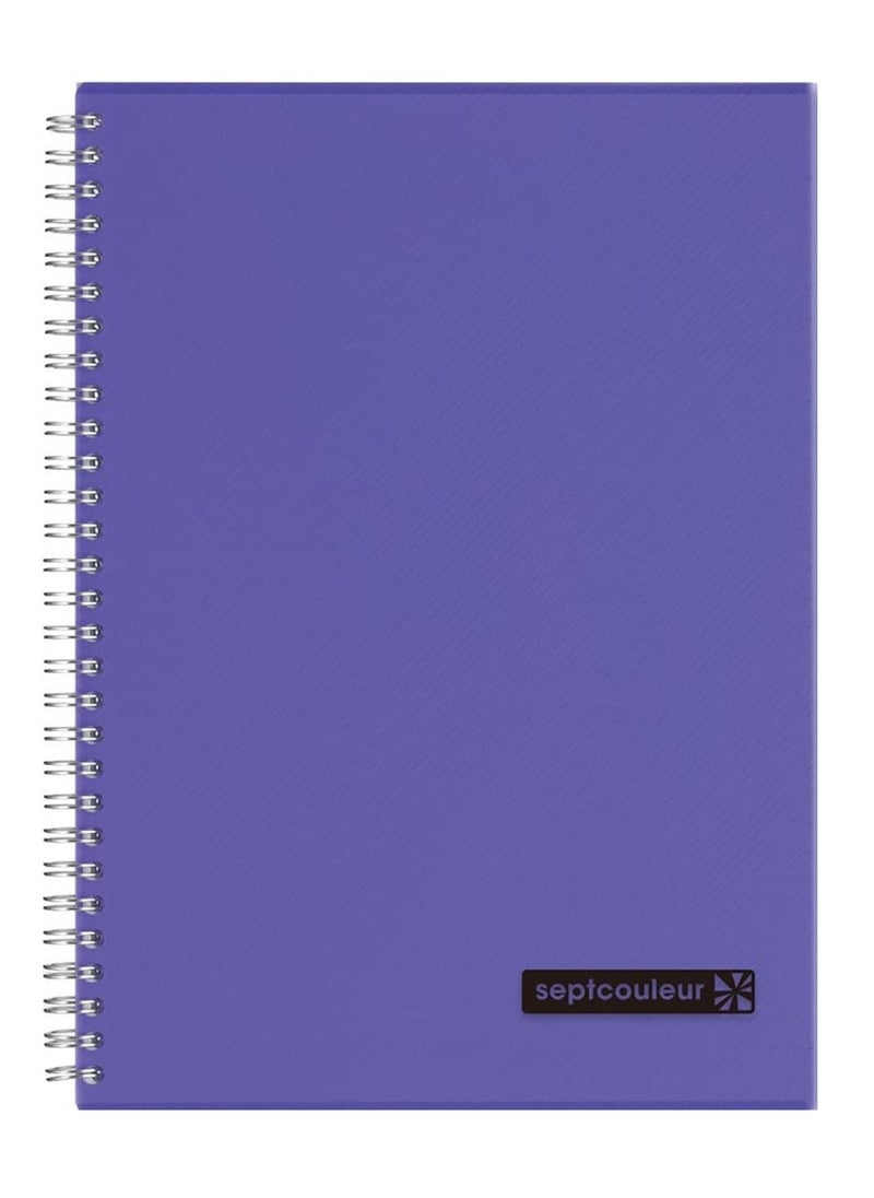 Maruman Sept Couleur 80-Sheet Septcouleur Notebook B5 Size Purple  - Image 1