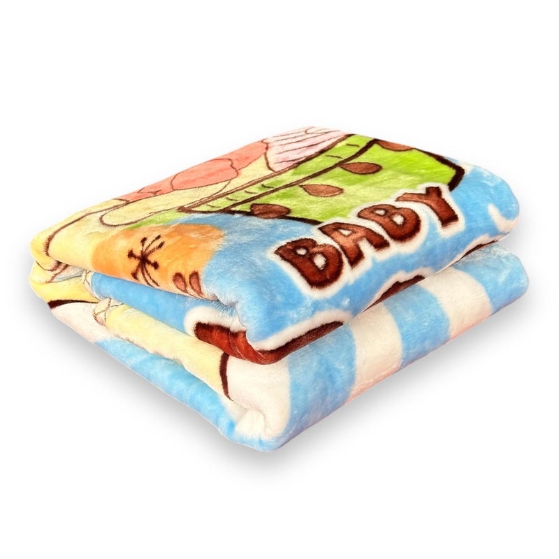 Homescape Newborn Babys All Season Ultra Soft Double Layer Blanket90x110cm Brown