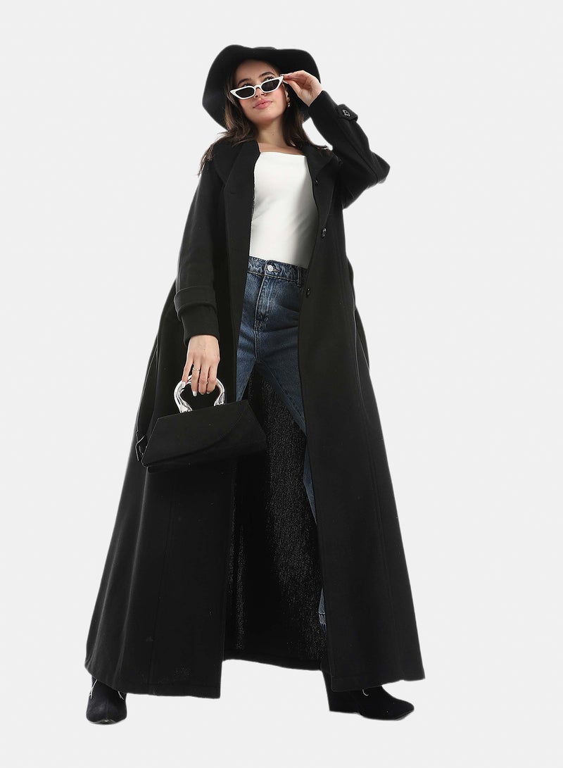 Red Circle Elegant Modest Long Coat - Image 5