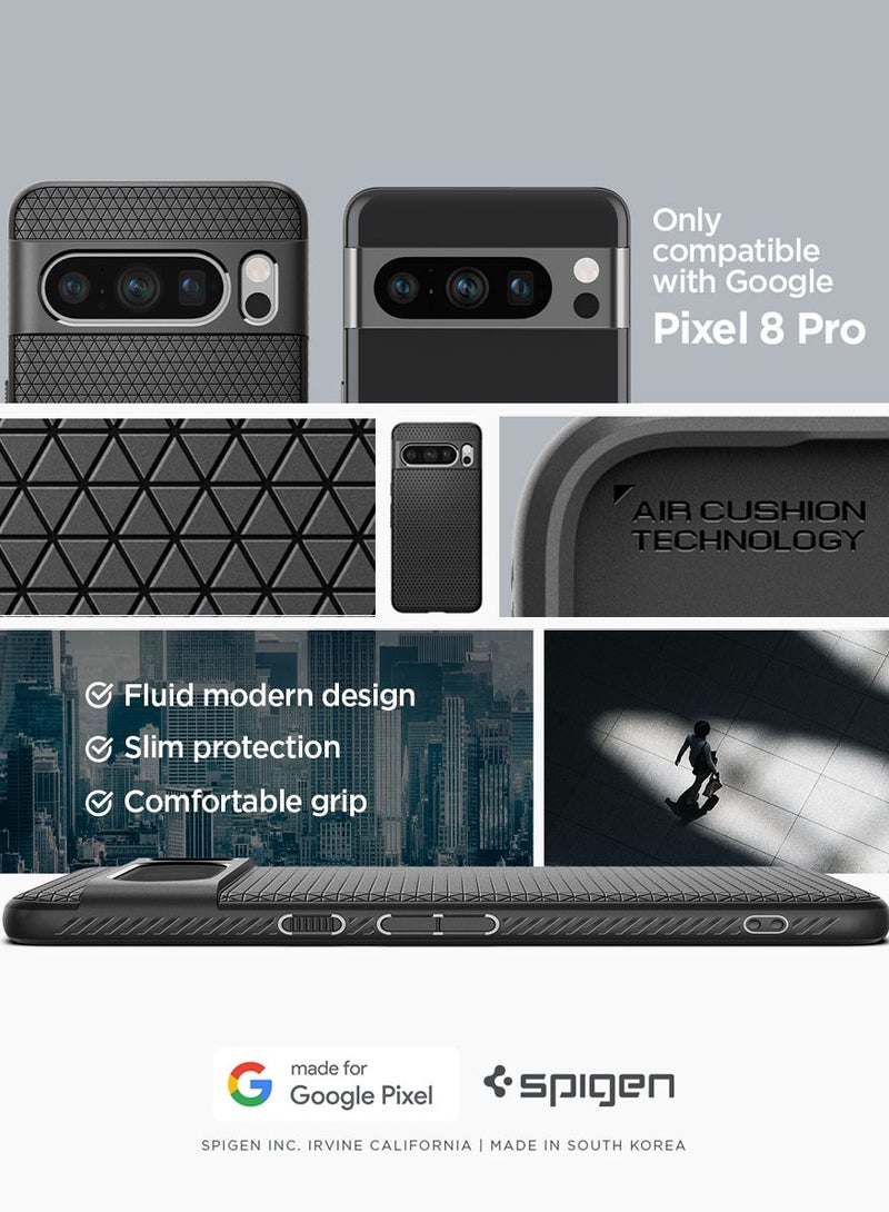 Spigen Liquid Air for Google Pixel 8 PRO Case Cover - Matte Black - Image 2
