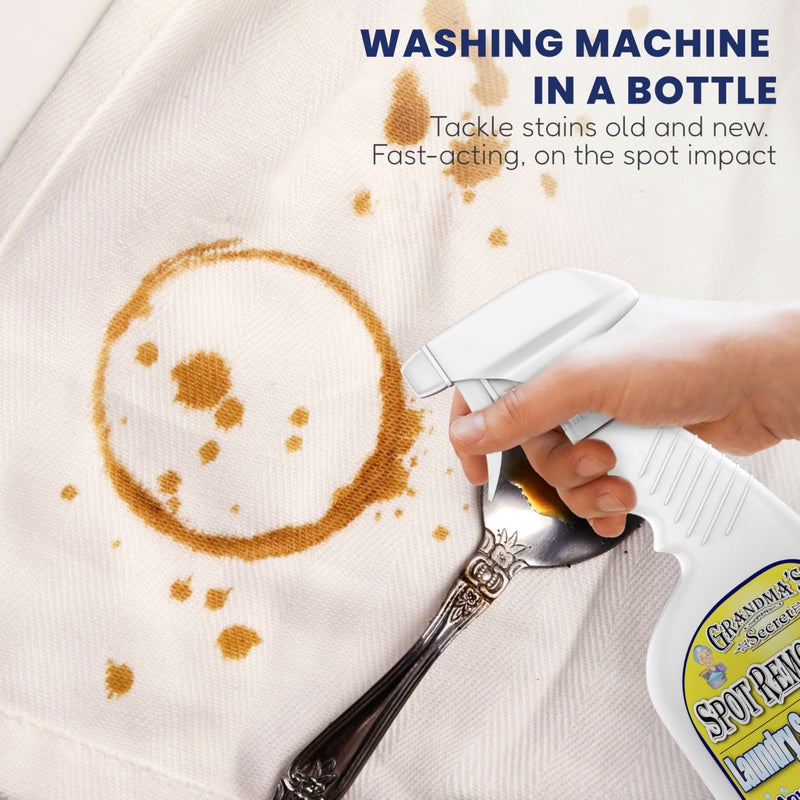 Grandma's Secret Spot Remover Laundry Spray - Chlorine, Bleach and Toxin-Free Stain Remover - Stain Remover for Clothes - Fabric Stain Remover Removes Oil, Paint, Blood and Pet Stains - 16 Oz, 3 Pack - Image 2