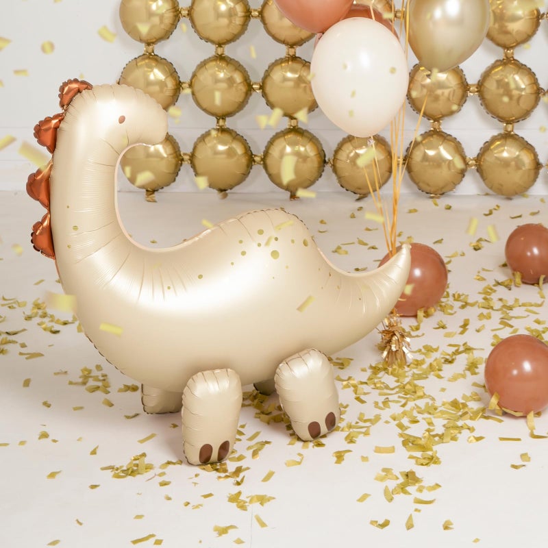 PartyDeco Giant Brontosaurus Dinosaur Balloon PartyDeco 35 Inch Foil Balloon for Kids Birthday Party, Baby Shower, Jurassic Dino Theme Decorations â€“ Reusable and Self-Standing - Image 3