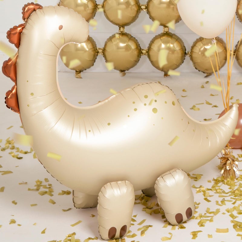 PartyDeco Giant Brontosaurus Dinosaur Balloon PartyDeco 35 Inch Foil Balloon for Kids Birthday Party, Baby Shower, Jurassic Dino Theme Decorations â€“ Reusable and Self-Standing - Image 2