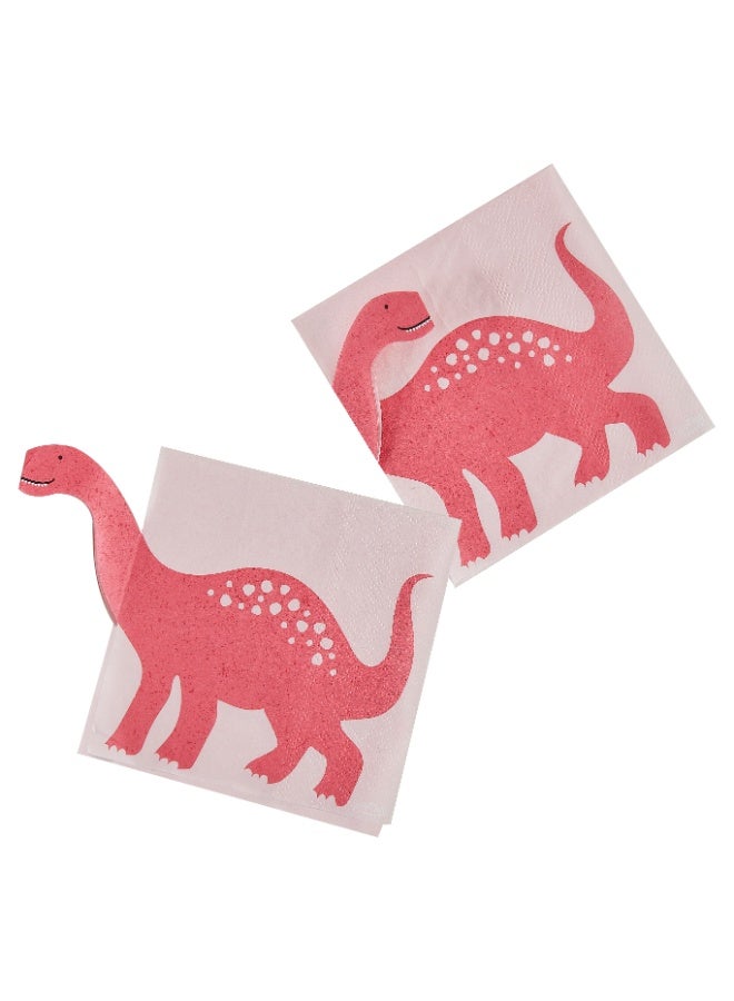 Ginger Ray Pink Pop Out Dinosaur Napkin - Image 1