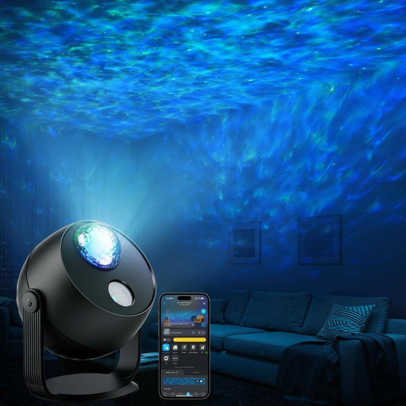 Govee Star Light Projector with Ocean Wave Ripple Effects Works with MatterAlexa and Google Assistant 40 Scene Modes 18 White Noise Options LED Night Light Projector for Bedroom Without Plug - Image 2