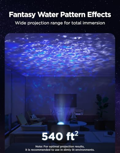 Govee Star Light Projector with Ocean Wave Ripple Effects Works with MatterAlexa and Google Assistant 40 Scene Modes 18 White Noise Options LED Night Light Projector for Bedroom Without Plug - Image 3