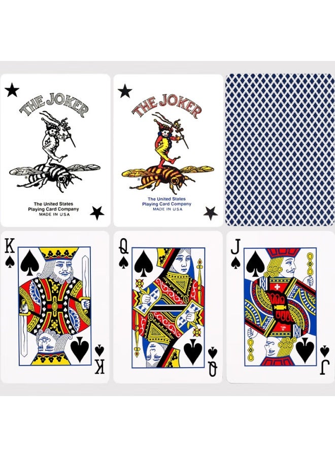Bee American Imported High-end Texas Hold'em Cards For Compeion, Blue - 6 Decks - Image 4