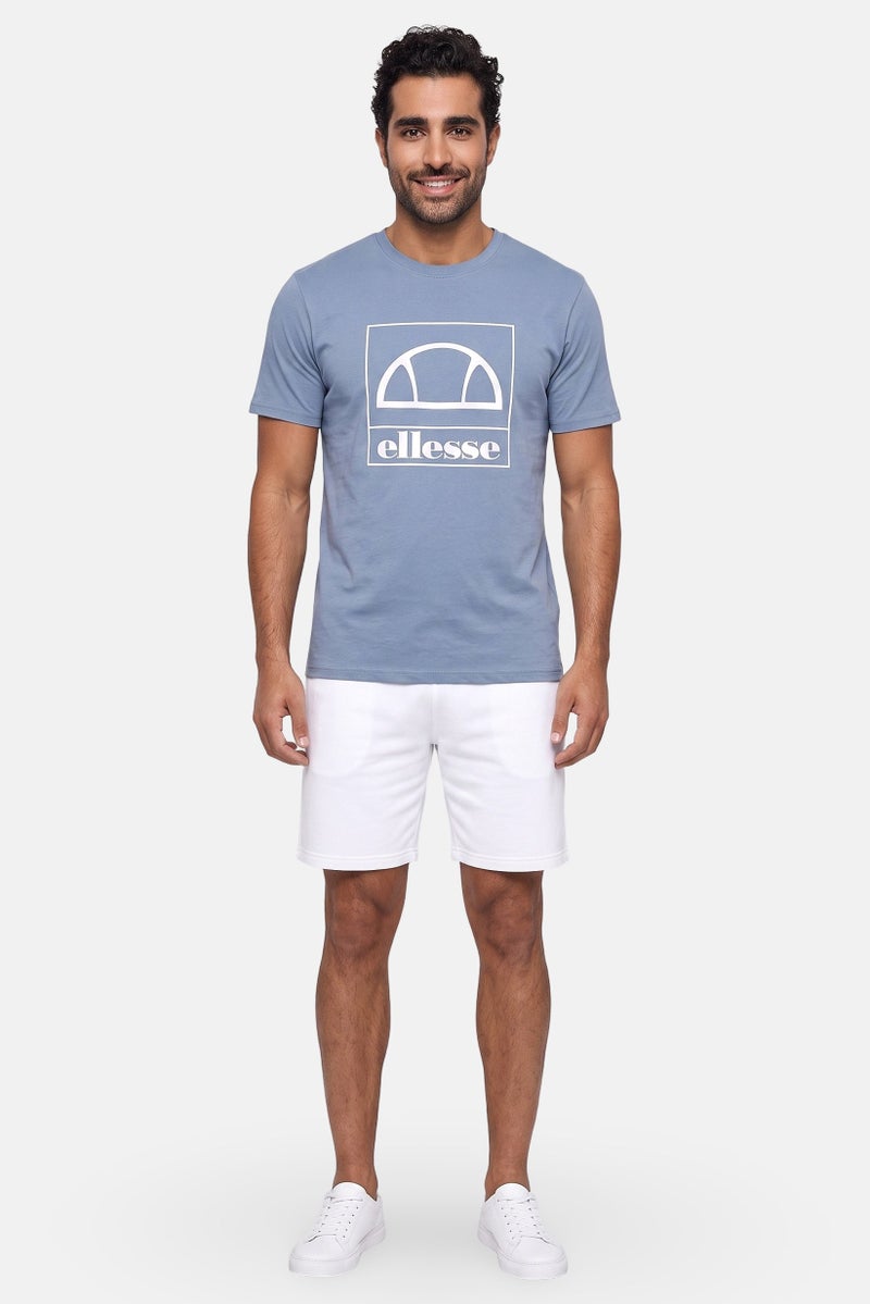 Ellesse Men Sportwear Fit Short Sleeve Outdoor T-Shirt, Dusty Blue - Image 2