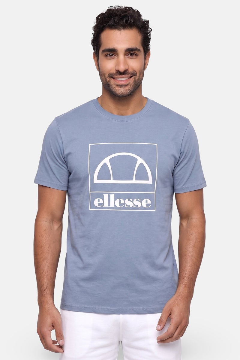 Ellesse Men Sportwear Fit Short Sleeve Outdoor T-Shirt, Dusty Blue - Image 1