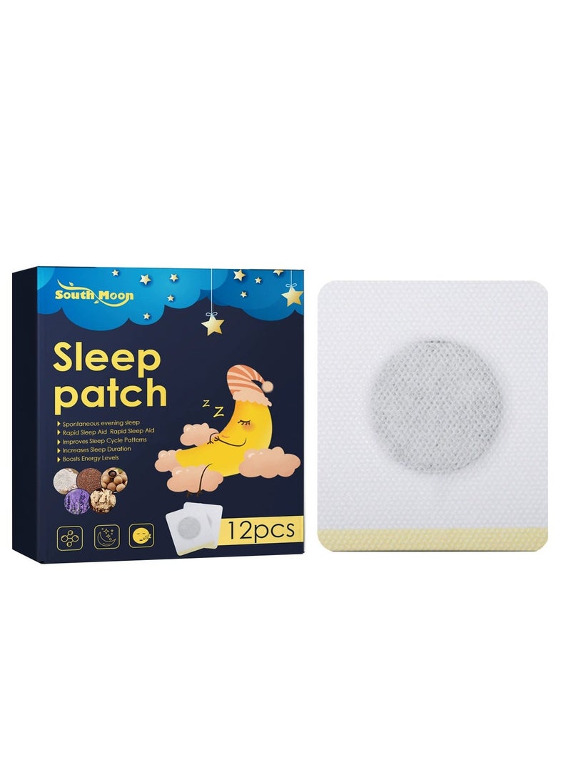SOUTH MOON Sleep Patches, 12 PCS Natural Sleep Aid for Adults & Kids, Sleep Promoting Stickers to Improve Sleep Quality - Image 1
