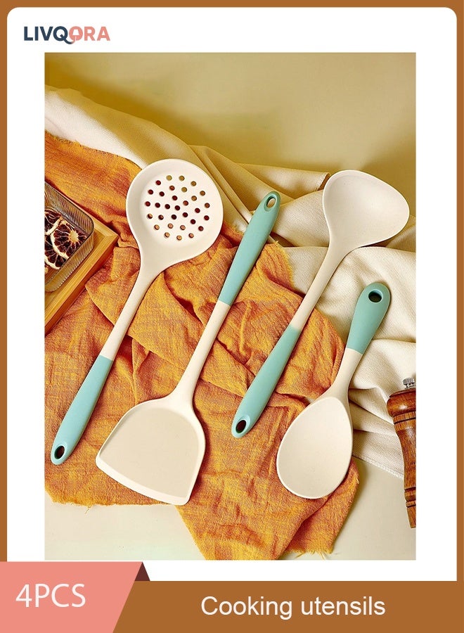 LIVQORA 4PCS Silicone Cooking Utensils Set – Heat Resistant to 446°F, BPA-Free, Scratch-Resistant for All Cookware, Dishwasher Safe, One-Piece Design - Image 1