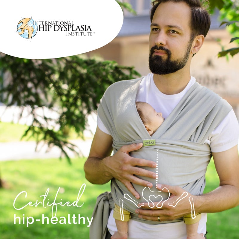Boba Baby Wrap Carrier â€“ Original Baby Sling Carrier for Newborns (7â€“35 lbs), Soft, Secure, Hands-Free & Ergonomic, Ideal for Comfortable Bonding, New Parents (Serenity Light Grey) - Image 3