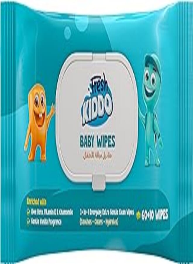Fresh Kiddo Wipes 70pcs
