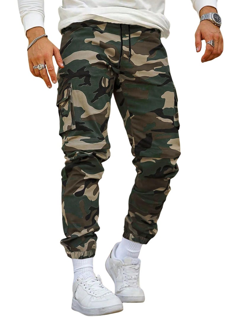 TAGDO® Men's Camouflage Cargo Pants | Men Casual Trouser (Army-Pant-2045-Green-32) - Image 1